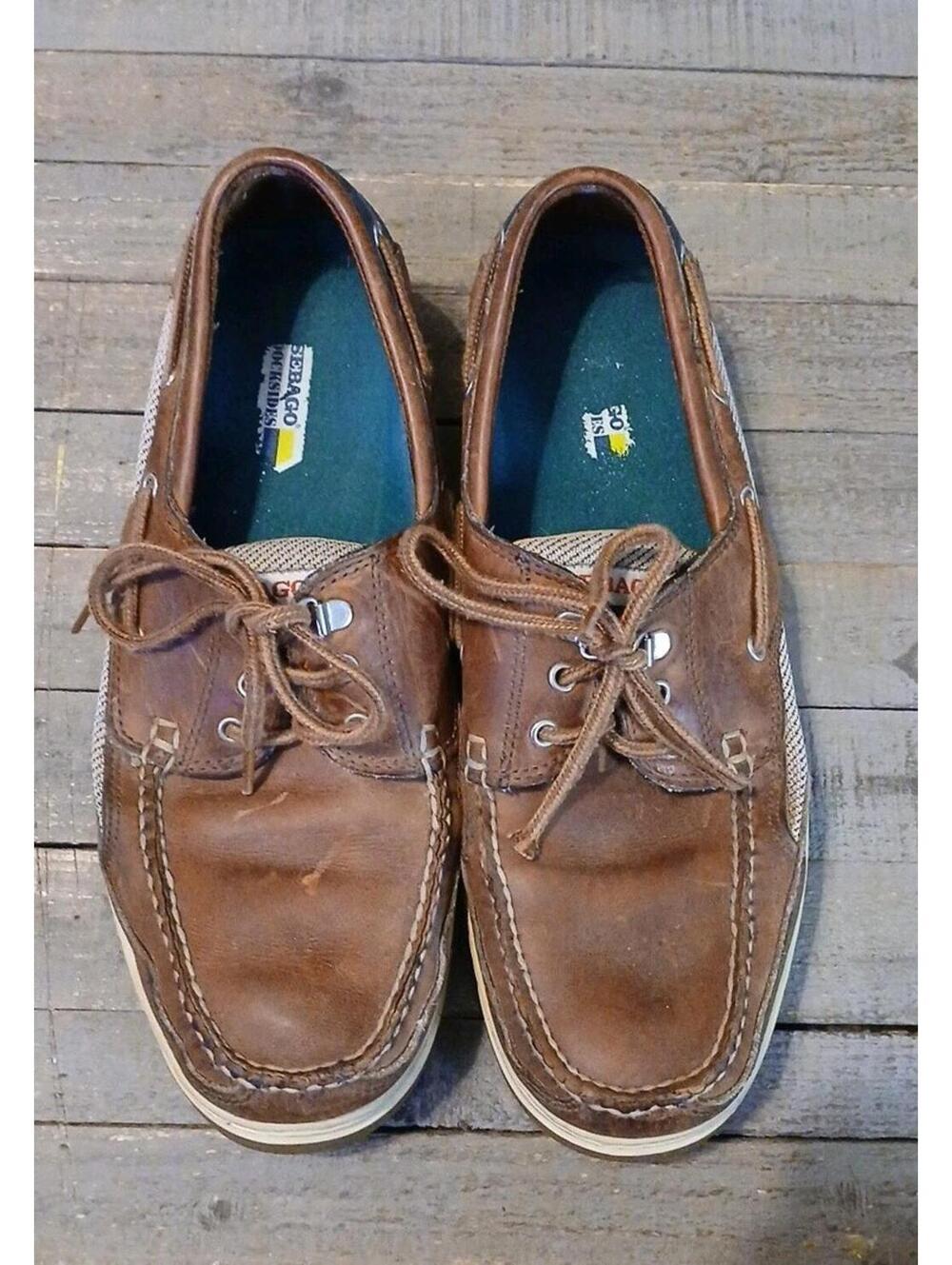 SEBAGO Cloverhitch Leather Waxed Boat Shoe Men’s 11M